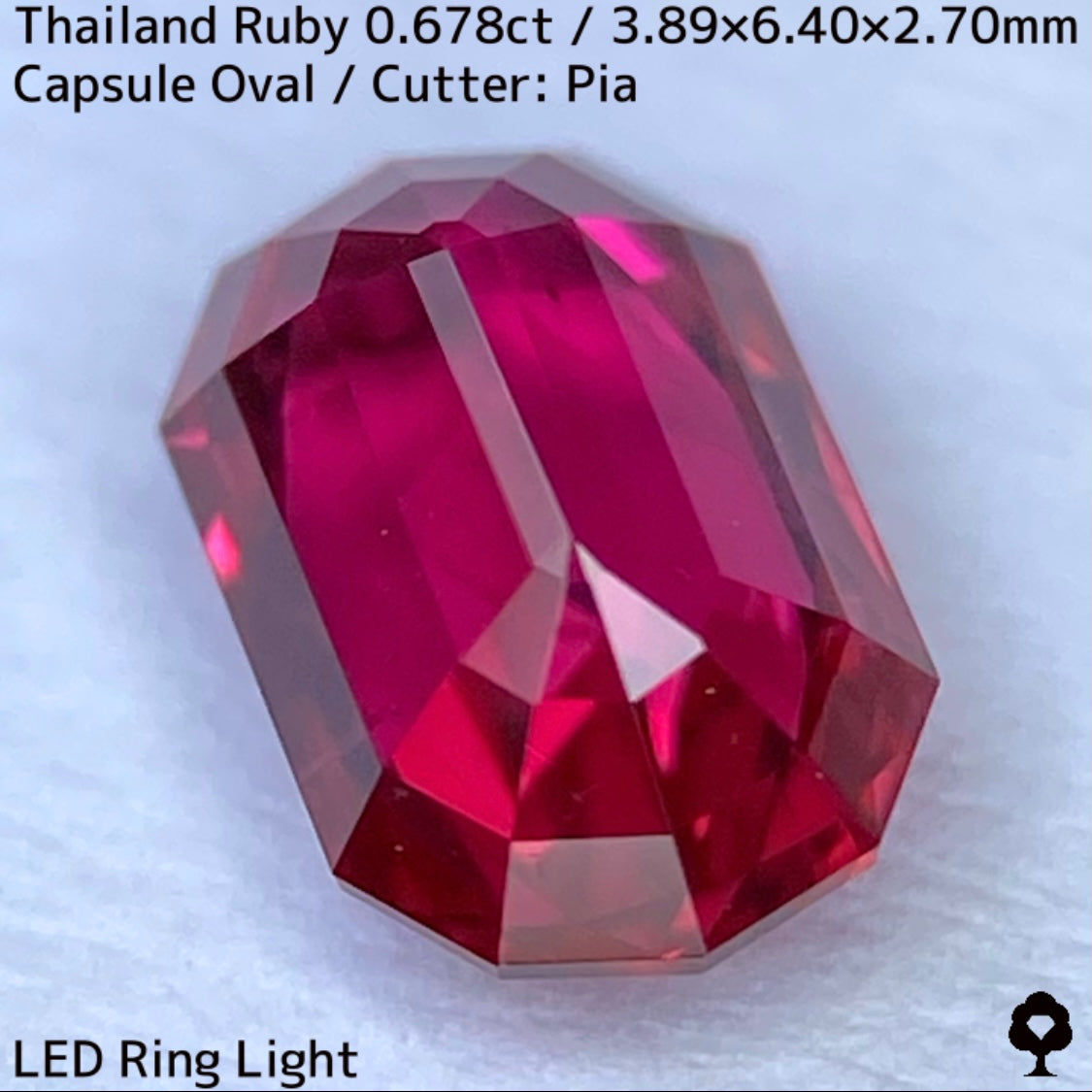 タイ産ルビー0.678ct★強烈ビビットピンクの煌めきが美しすぎる希少な完璧なカットのルビー