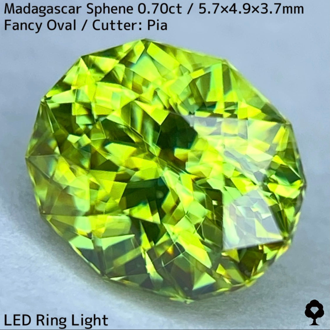 マダガスカルスフェーン0.70ct★明るく鮮やかな希少グリーンの超美結晶から煌めきファイアー止まらない絶品