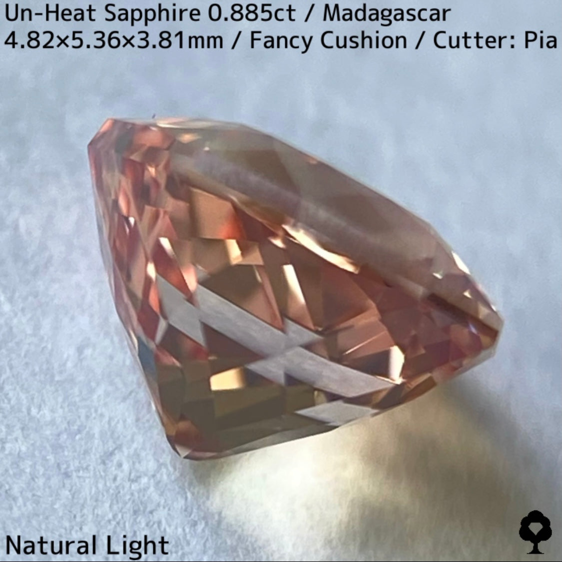 マダガスカル産非加熱サファイア0.885ct★インペリアルトパーズの様なシェリー感ある品と風格ある一石