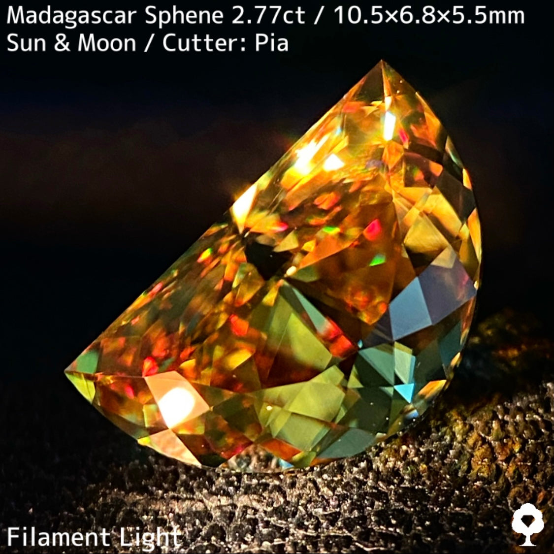 【お客さま専用】マダガスカルスフェーン2.780ct★致命的亀裂を取り去った太陽と月をイメージした煌めき凄まじい美結晶
