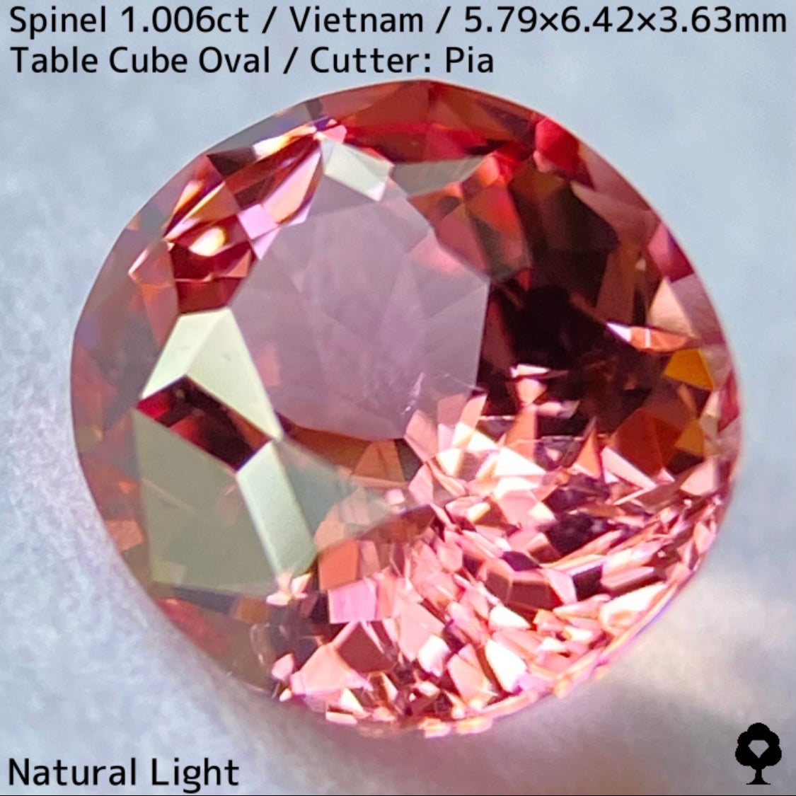 ベトナム産スピネル1.006ct★パパラチァカラーの見事な1ctアップ美結晶の煌めき止まらない