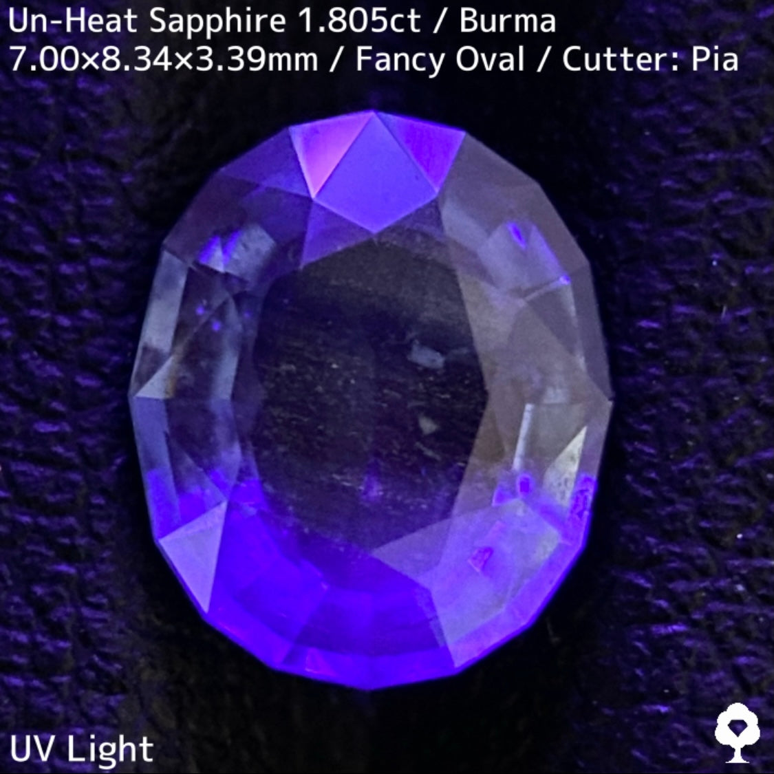 ビルマ産非加熱サファイア1.805ct★シルクとカラーバンド流れるシルキーブルー美しい逸品