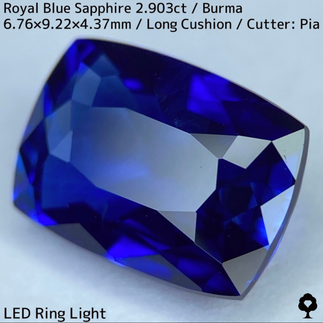 ビルマ産ロイヤルブルーサファイア2.903ct★希少ビルマ産ロイヤルブルーの悶絶美色と色だまりの趣がたまらない逸品