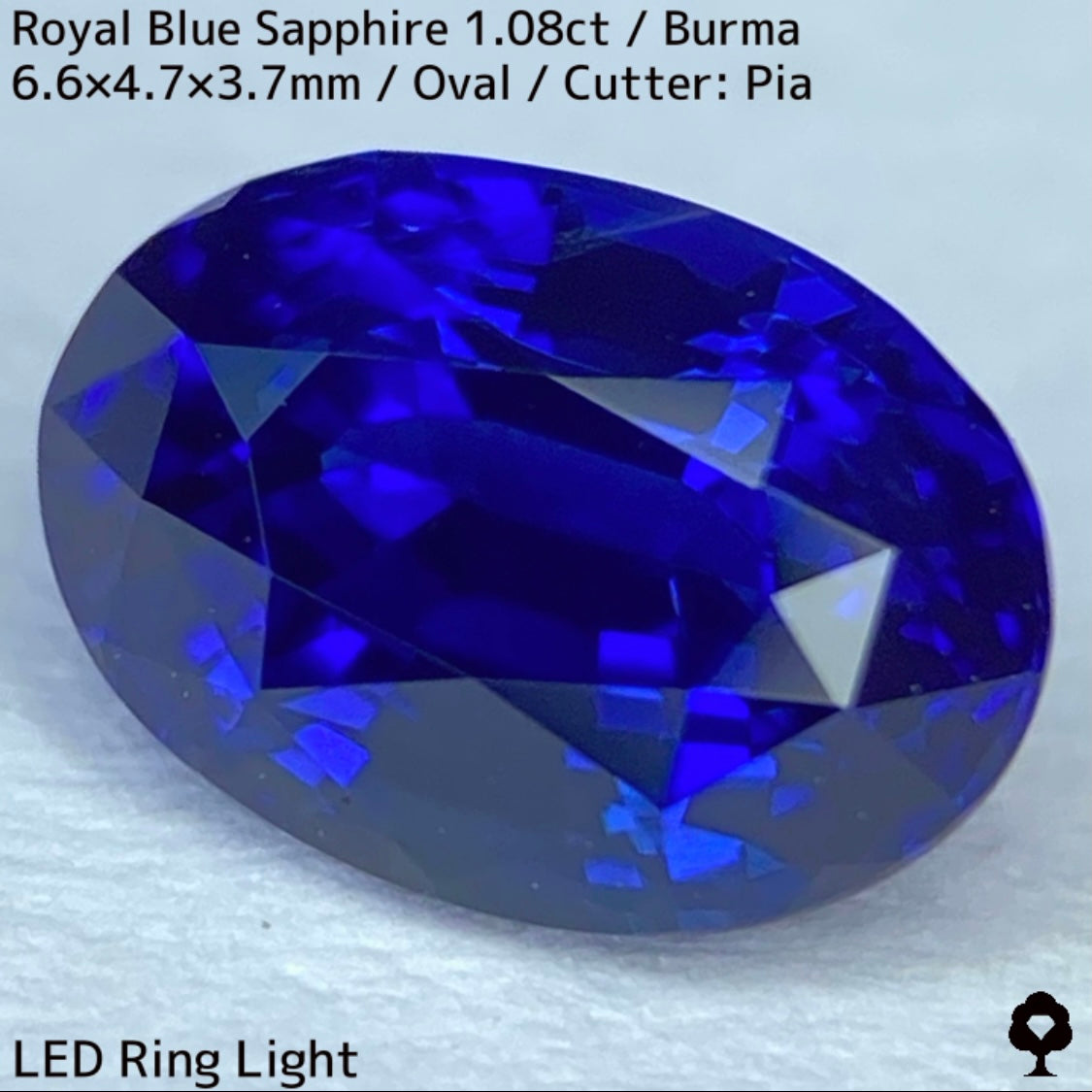 ビルマ産ロイヤルブルーサファイア1.08ct★濃厚だけど暗くない最高の色合いの1ctアップ美結晶ロイヤル