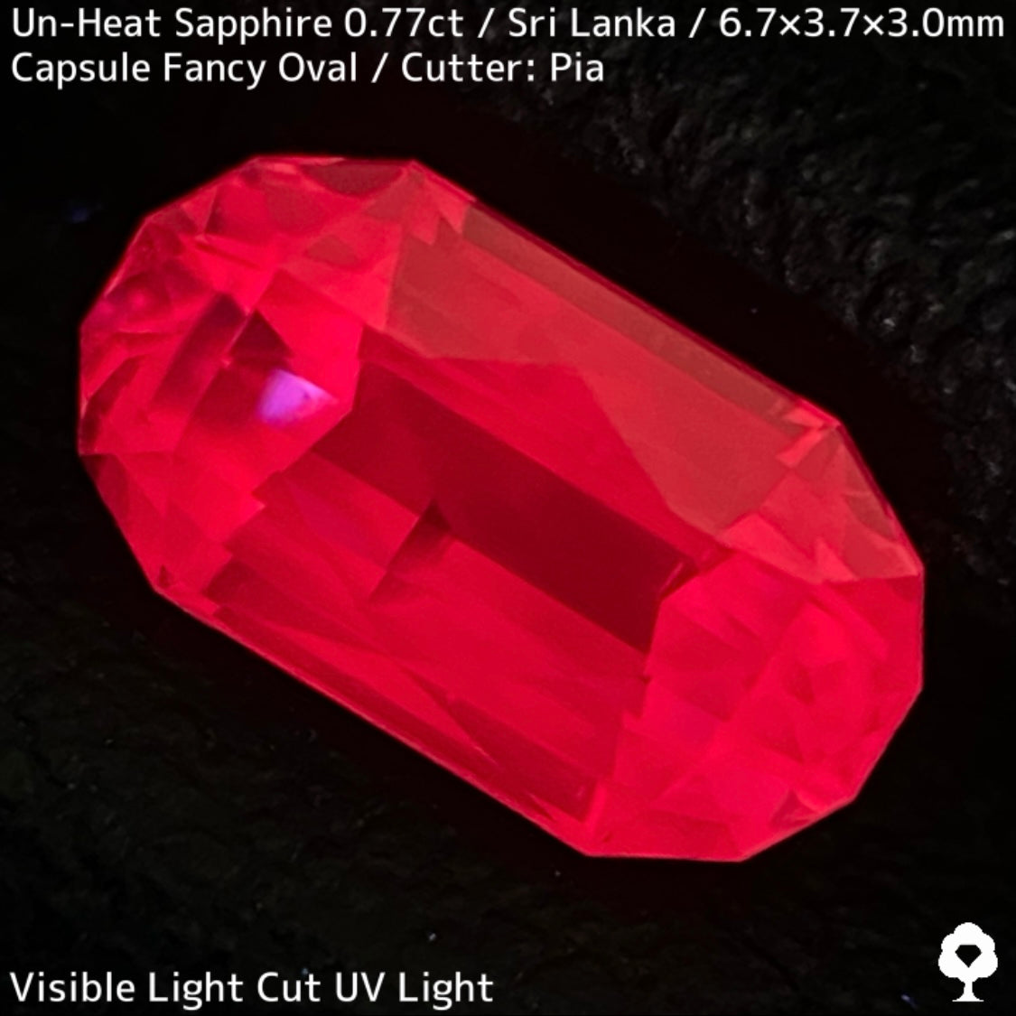 スリランカ産非加熱サファイア0.779ct★わずかなブルーの色だまりが良い仕事する両脇の色だまりたまらない一石