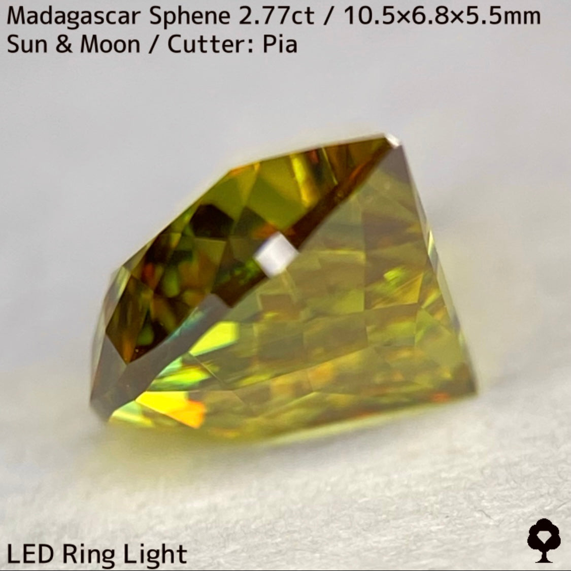 【お客さま専用】マダガスカルスフェーン2.780ct★致命的亀裂を取り去った太陽と月をイメージした煌めき凄まじい美結晶
