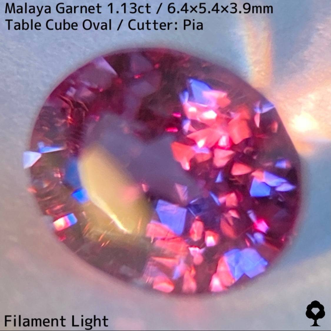 【ご当選者さま専用】マラヤガーネット1.13ct★光や時間によって変わる美ピンクの針インクル入り美結晶は煌きが止まらない