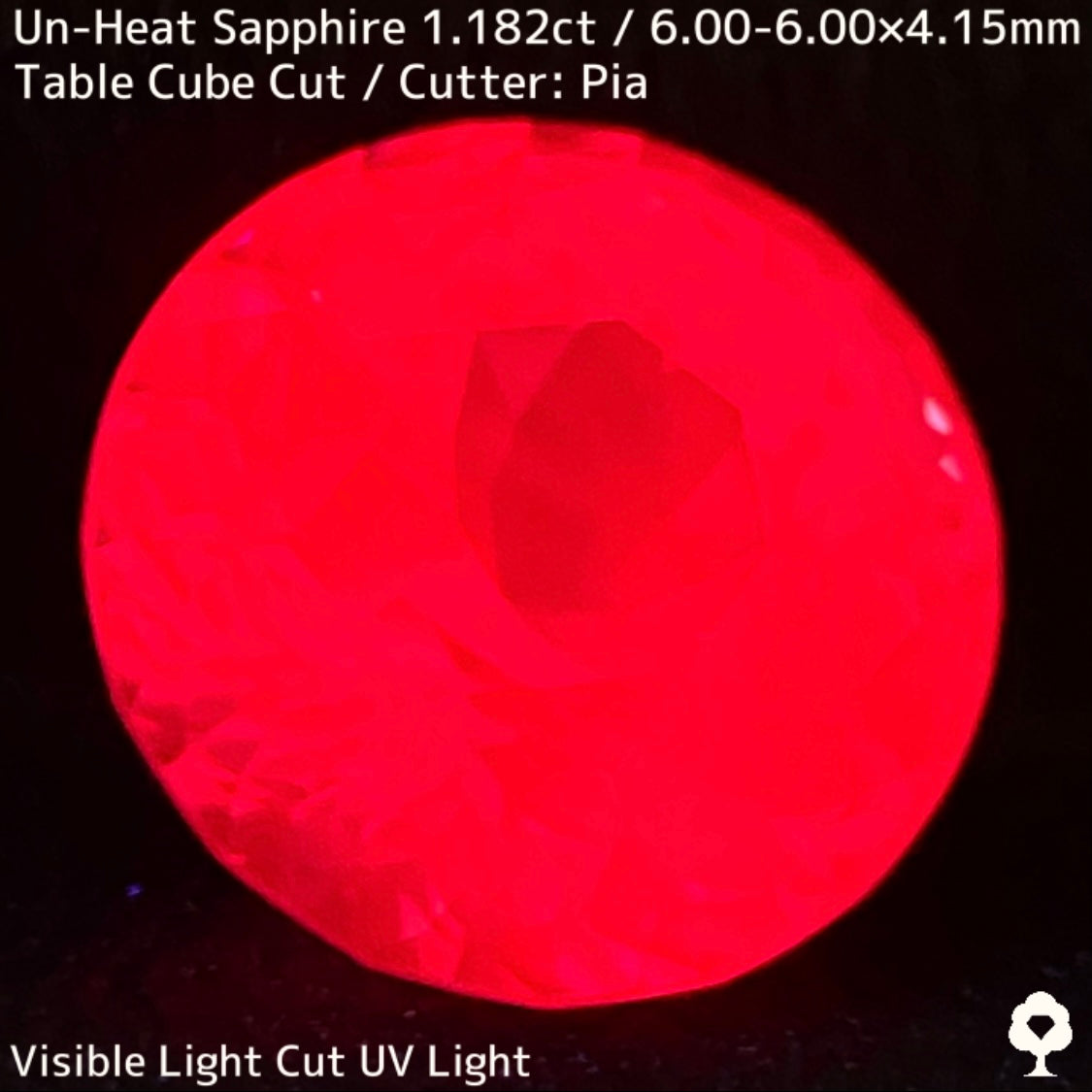 スリランカ産非加熱サファイア1.182ct★パープルとピンクが燃えさかる満開のフラワーカット