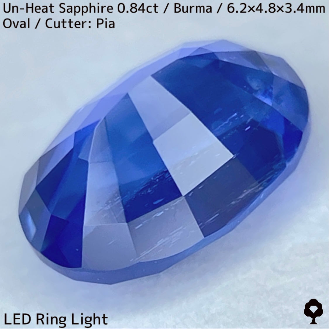 ビルマ産非加熱サファイア0.845ct★シルキーで爽やかな発色の良い希少ビルマ産コーンフラワー系ブルー
