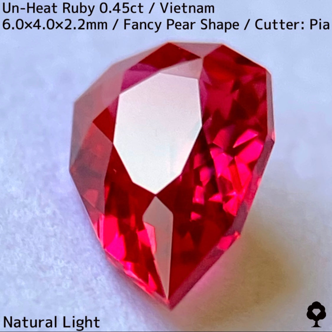 【ご当選者さま専用】ベトナム産非加熱ルビー0.45ct★強烈なネオンの煌めき放つ一級品質の超美色美結晶★コランダムフォーカスプライス