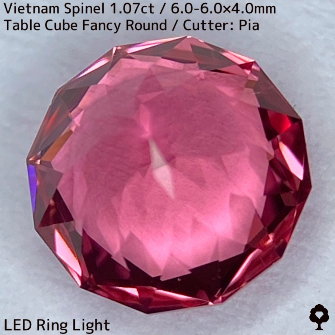 ベトナム産スピネル1.07ct★原石からつくりあげた美しすぎるピンクと石質の一級品1ctアップ