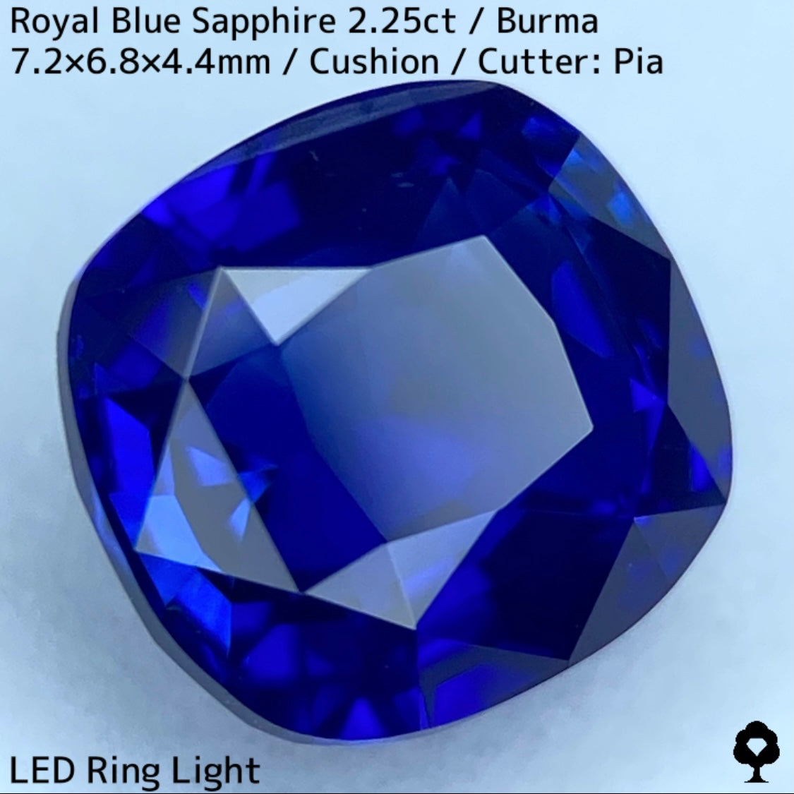 【新夢企画ハーフ&ハーフまほチケ贈呈対象作品】ビルマ産ロイヤルブルーサファイア2.258ct