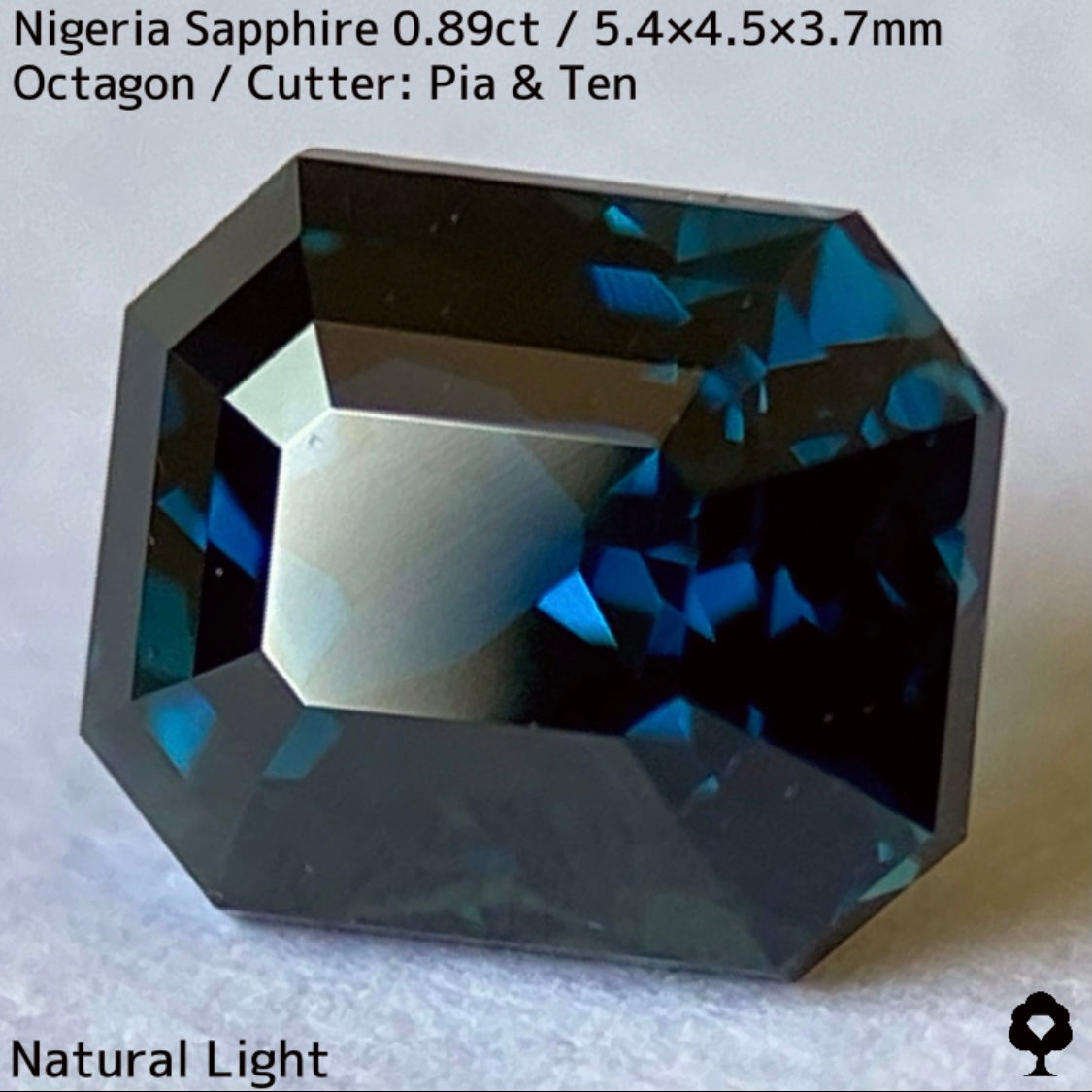 【お客さま専用】ナイジェリア産サファイア0.89ct★深いインクブルーとグリーンが織りなすディープインディゴ美結晶