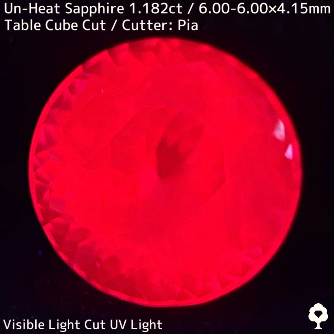 スリランカ産非加熱サファイア1.182ct★パープルとピンクが燃えさかる満開のフラワーカット