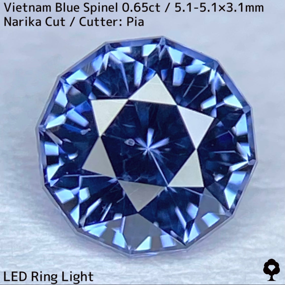 ベトナム産ブルースピネル0.65ct★美ヴァイオレティッシュブルーからナリカーの鋭い煌めきとファイアー放つ