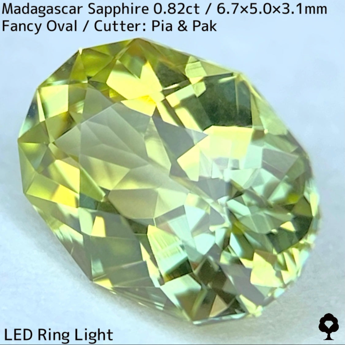 マダガスカル産サファイア0.82ct☆煌めき抜群のイエローにブルーの色 