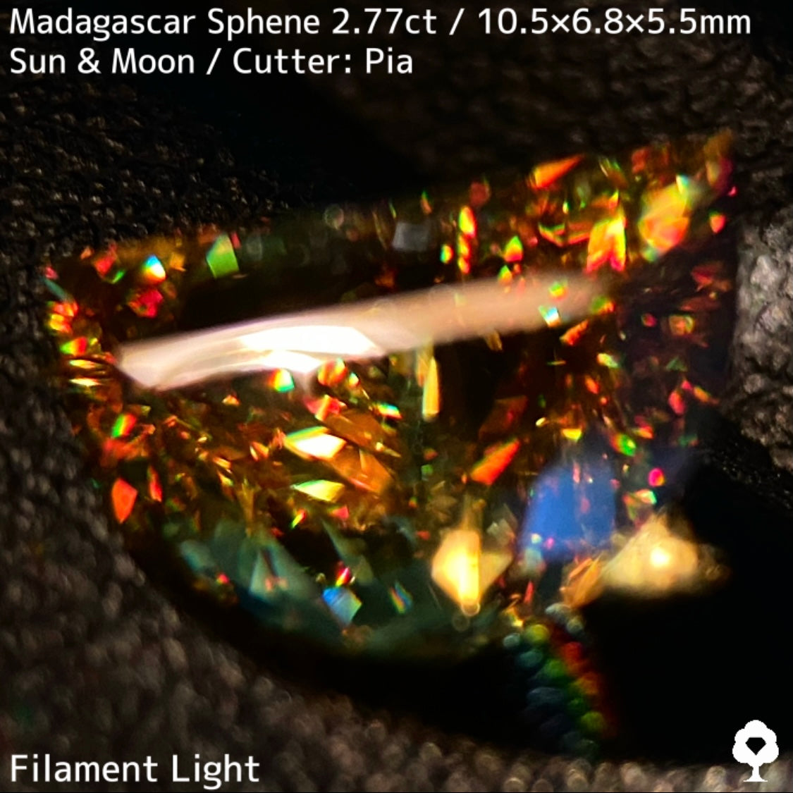 【お客さま専用】マダガスカルスフェーン2.780ct★致命的亀裂を取り去った太陽と月をイメージした煌めき凄まじい美結晶