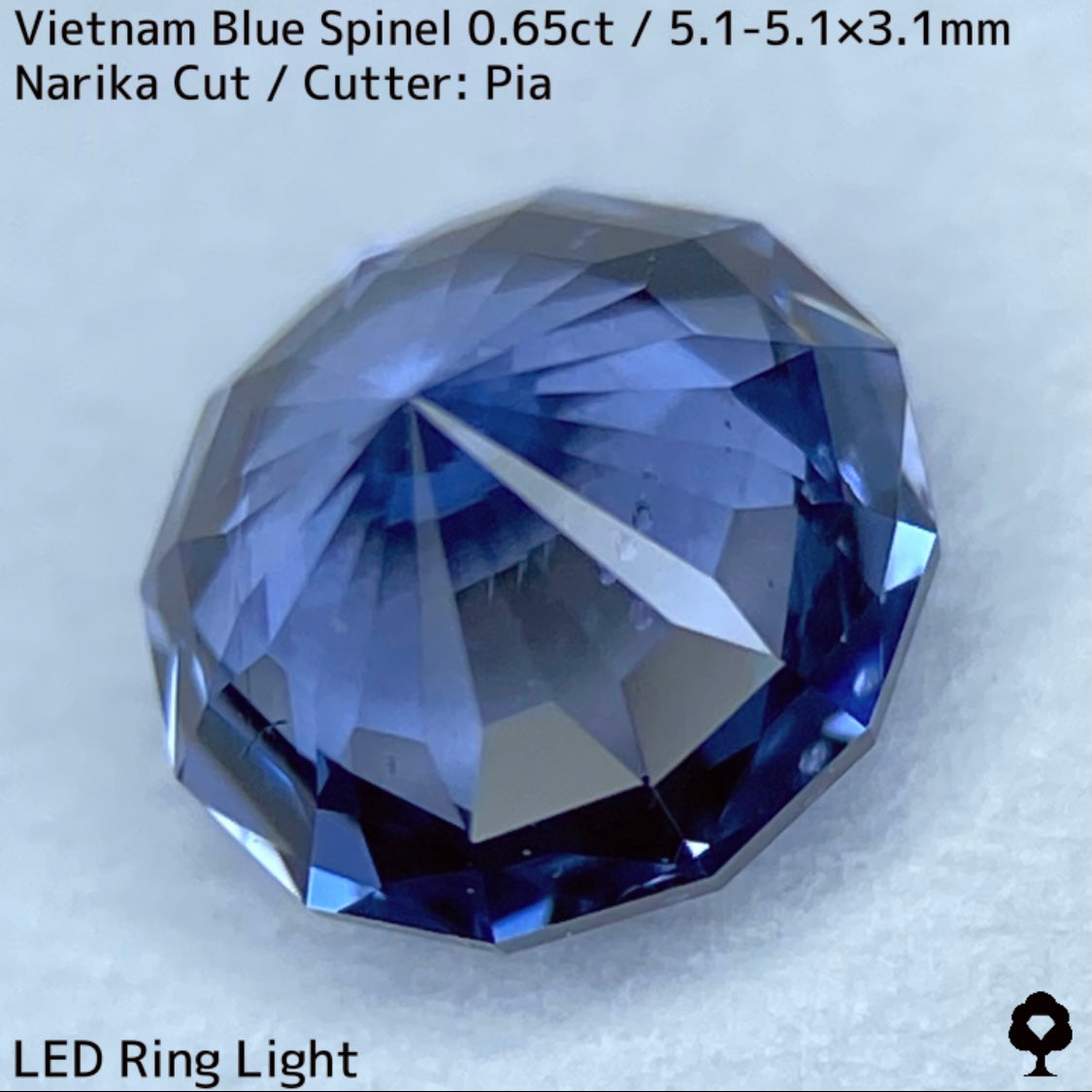ベトナム産ブルースピネル0.65ct★美ヴァイオレティッシュブルーからナリカーの鋭い煌めきとファイアー放つ