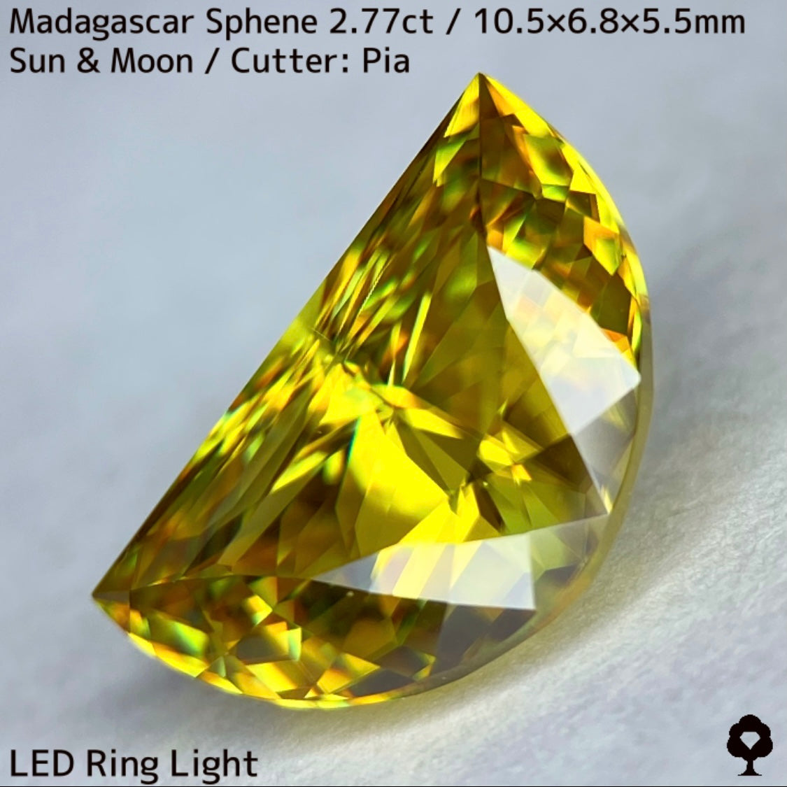 【お客さま専用】マダガスカルスフェーン2.780ct★致命的亀裂を取り去った太陽と月をイメージした煌めき凄まじい美結晶