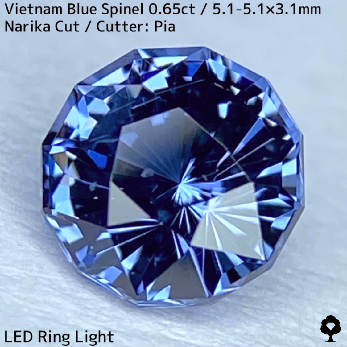ベトナム産ブルースピネル0.65ct★美ヴァイオレティッシュブルーからナリカーの鋭い煌めきとファイアー放つ