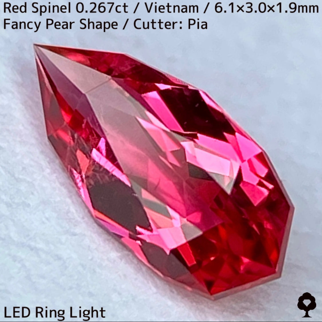 【お客さま専用★交渉価格】ベトナム産レッドスピネル0.267ct★可愛さとカッコ良さを同時に楽しむレッドピンクオレンジネオン