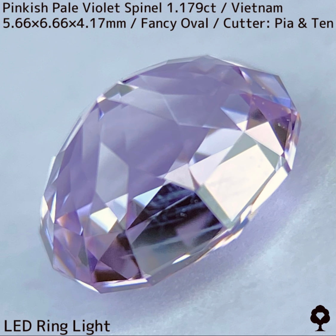 ベトナム産スピネル1.179ct★ほんのりヴァイオレットが可愛い煌めき・透明度抜群の1ctアップ美結晶