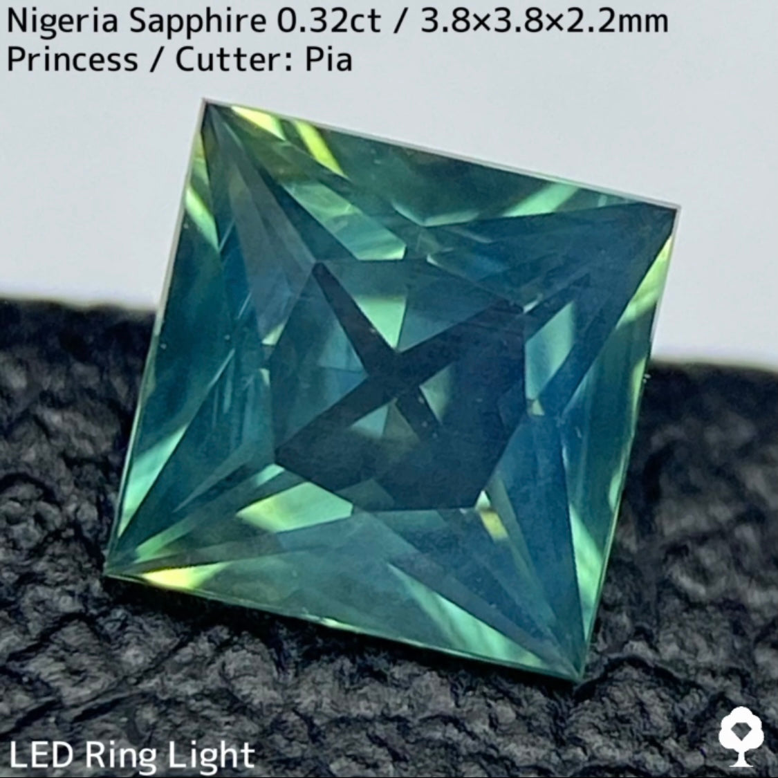 サファイア産地見比べ2石セット計0.64ct★ナイジェリア産0.32ct/タイ産0.32ct