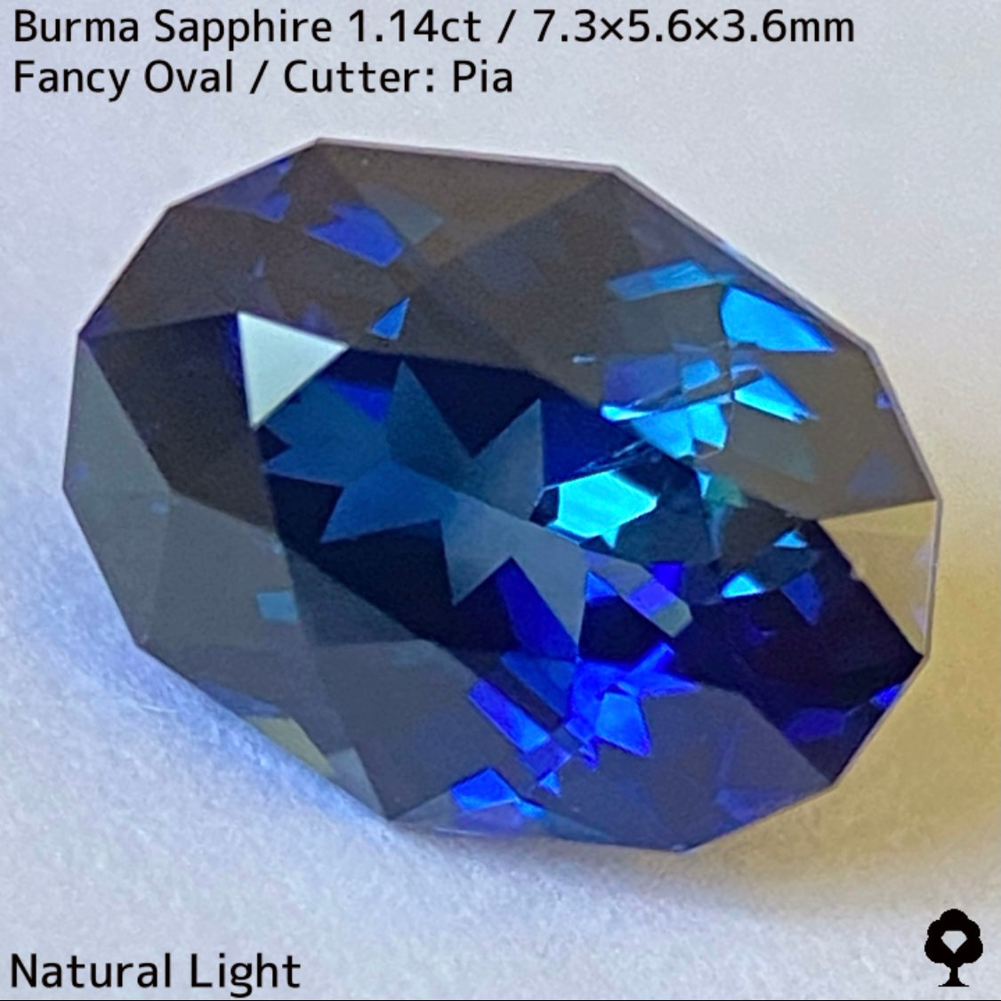 ビルマ産サファイア1.149ct★ロイヤル・コーン・ティールの3種のブルーが混ざり合うとてつもない美色