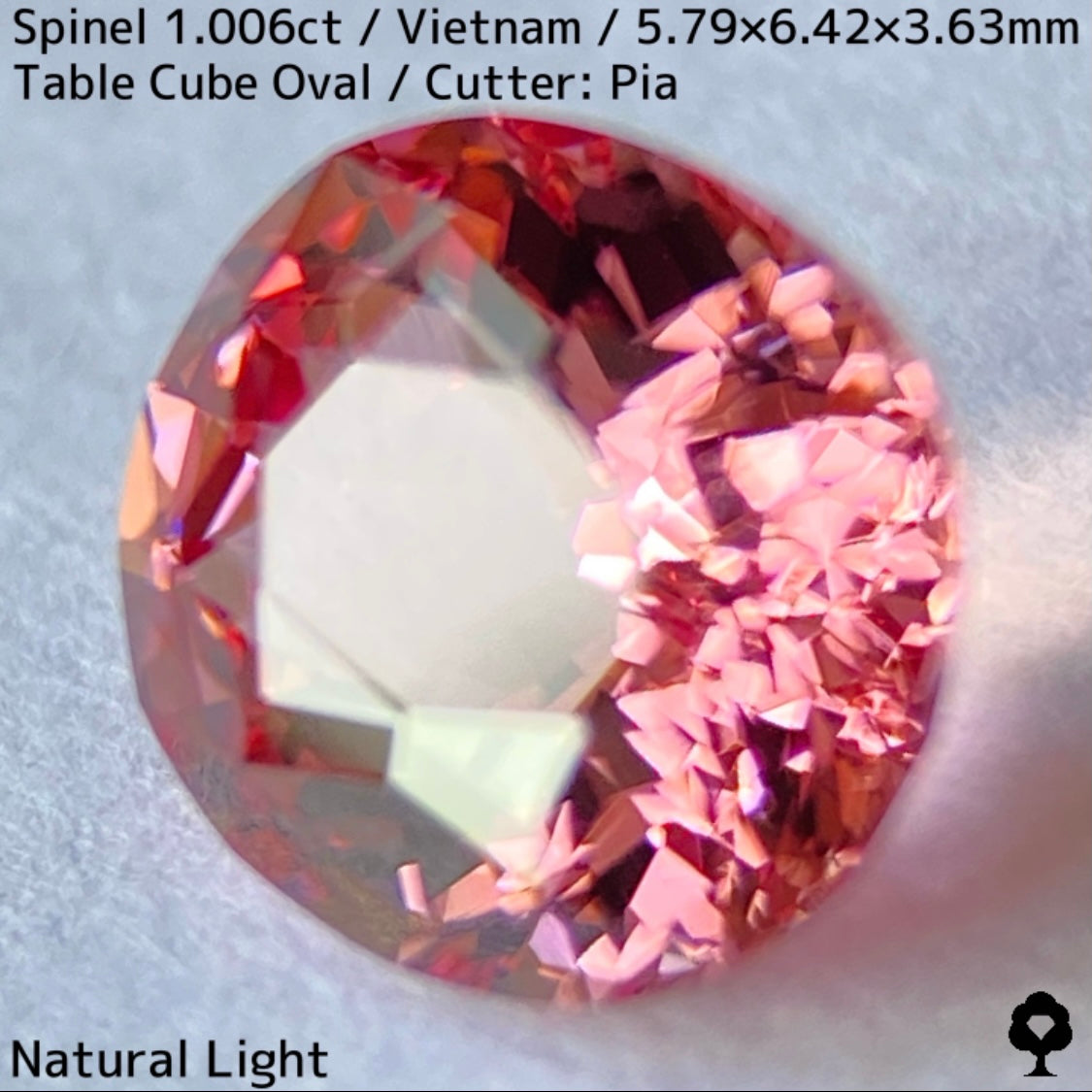 ベトナム産スピネル1.006ct★パパラチァカラーの見事な1ctアップ美結晶の煌めき止まらない