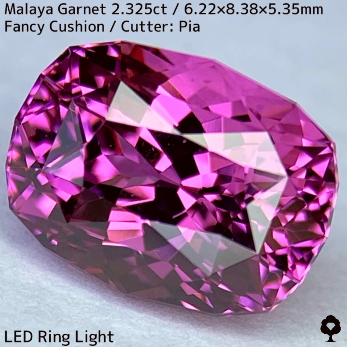 マラヤガーネット2.325ct★ハンパじゃない煌めきのスーパートップクオリティの美色美結晶