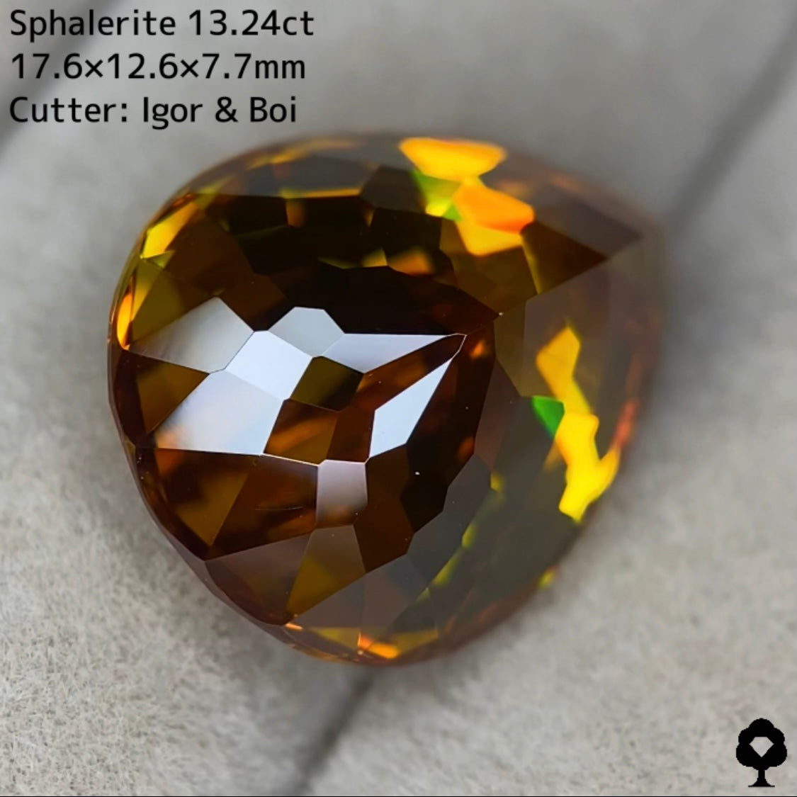 本日22:15終了!【大御所最後期作品の特別1円スタートオークション】スファレライト13.24ct