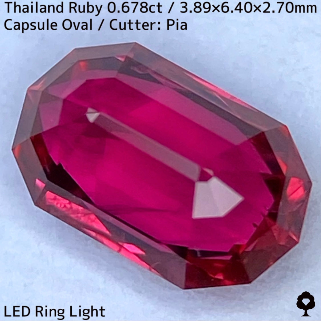 タイ産ルビー0.678ct★強烈ビビットピンクの煌めきが美しすぎる希少な完璧なカットのルビー