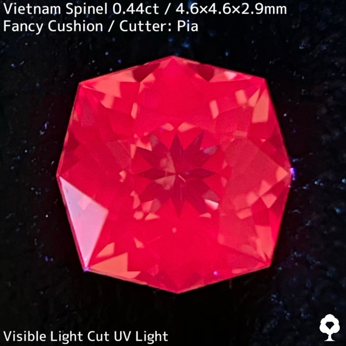 ベトナム産ピンクスピネル0.44ct★桜ピンクの美結晶から煌めきとファイアーが止まらない