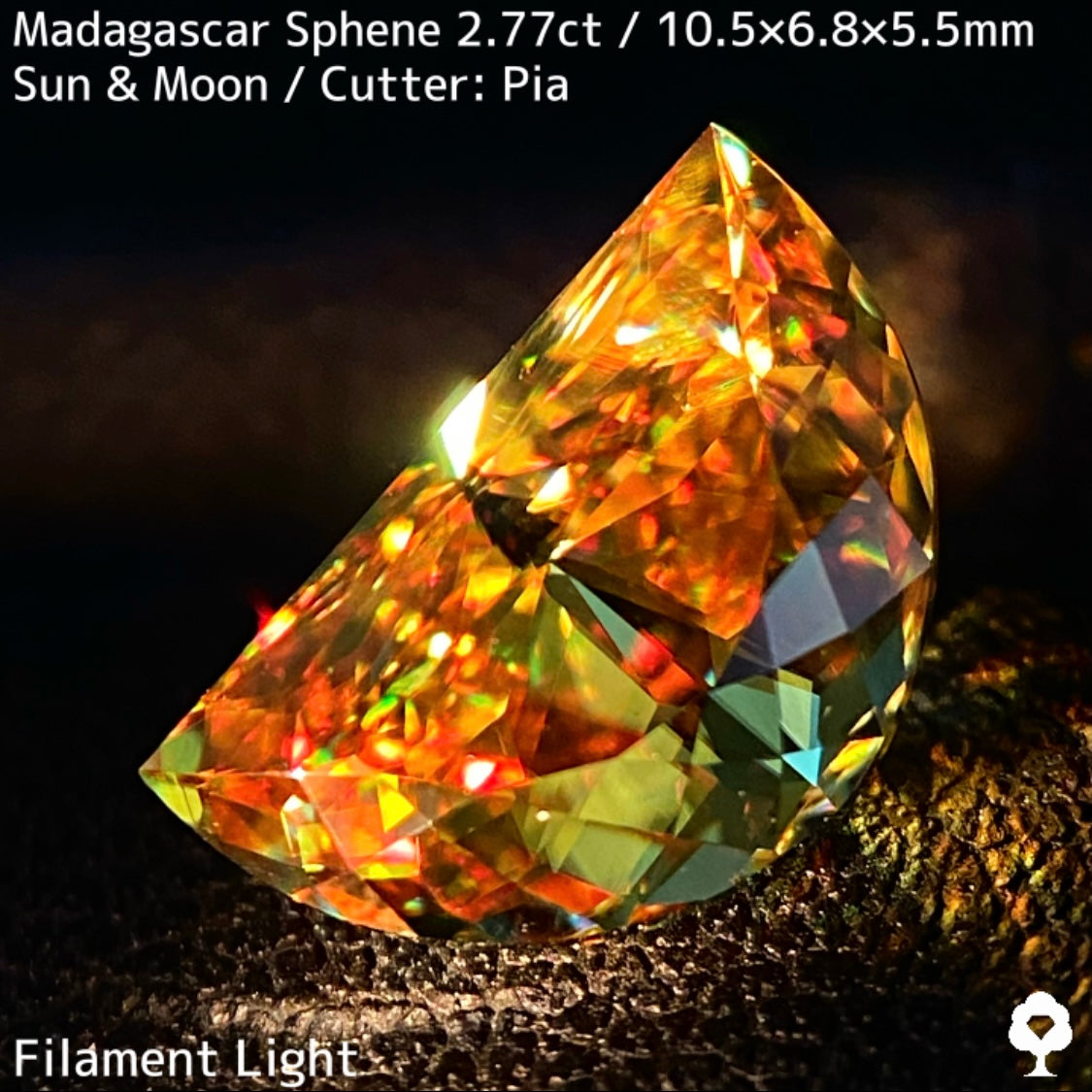 【お客さま専用】マダガスカルスフェーン2.780ct★致命的亀裂を取り去った太陽と月をイメージした煌めき凄まじい美結晶