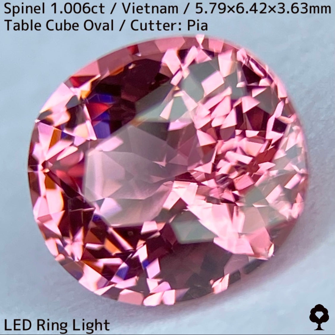 ベトナム産スピネル1.006ct★パパラチァカラーの見事な1ctアップ美結晶の煌めき止まらない