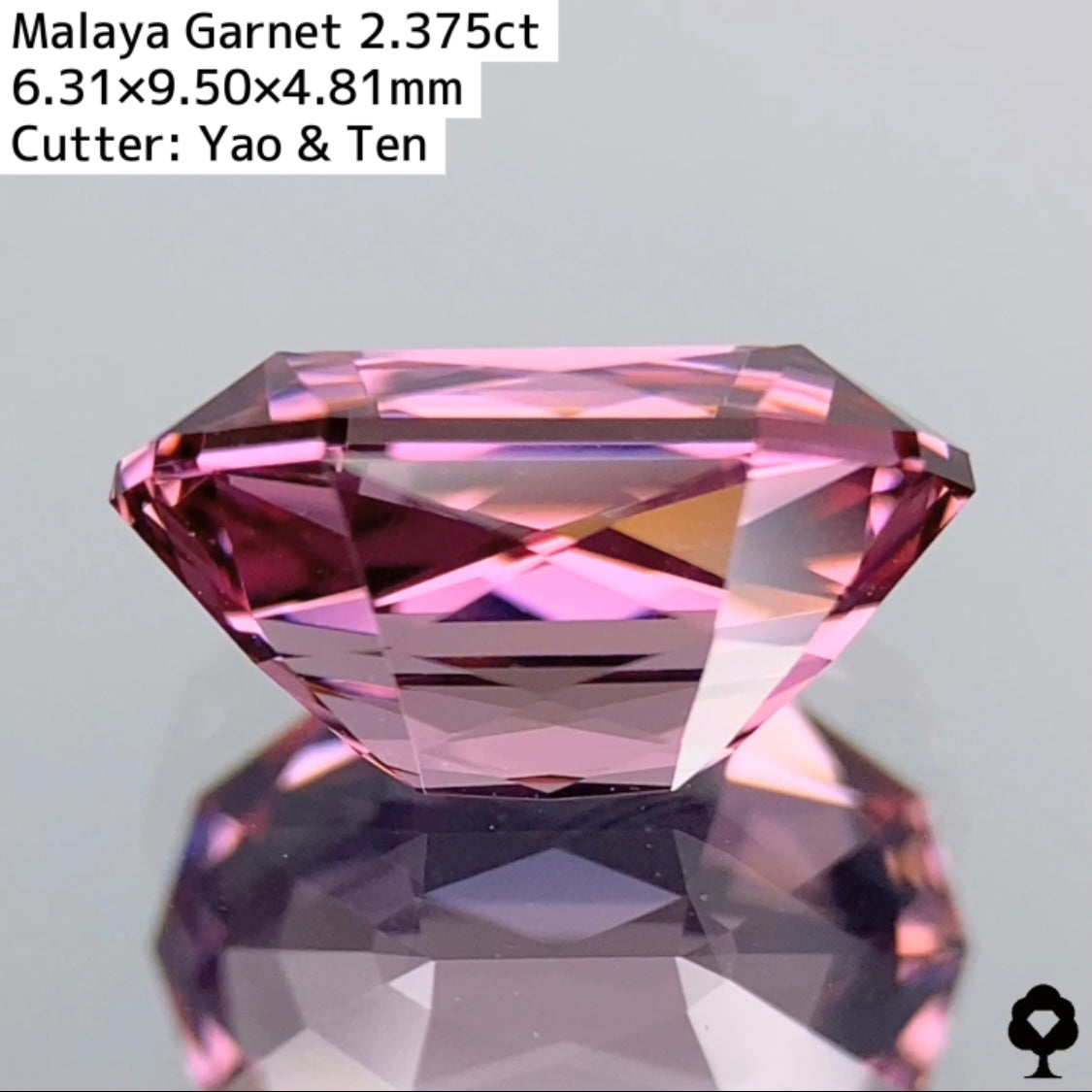 新カットカプセルシザース!色、透明度、カットが揃った マラヤガーネット 2.375ct