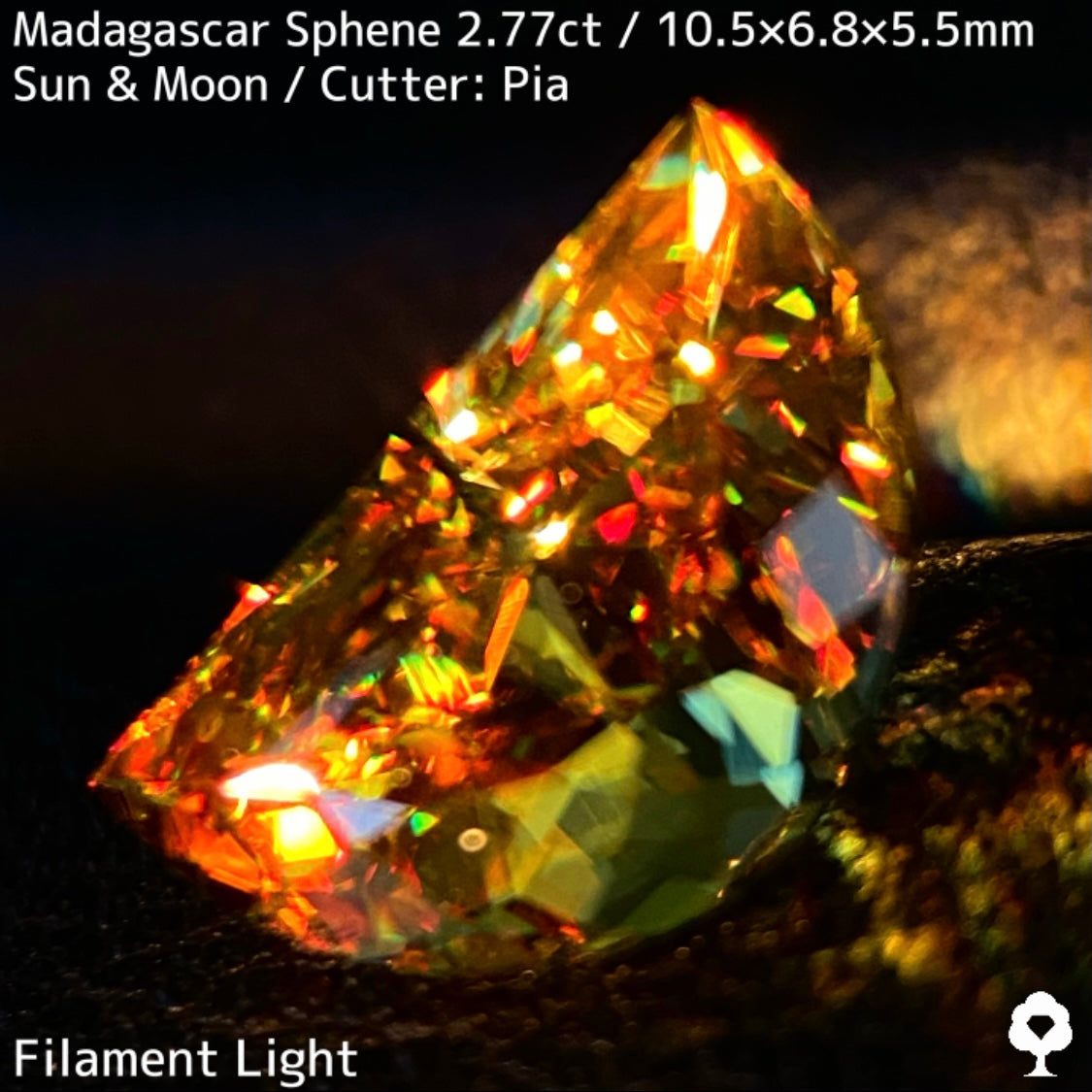 【お客さま専用】マダガスカルスフェーン2.780ct★致命的亀裂を取り去った太陽と月をイメージした煌めき凄まじい美結晶