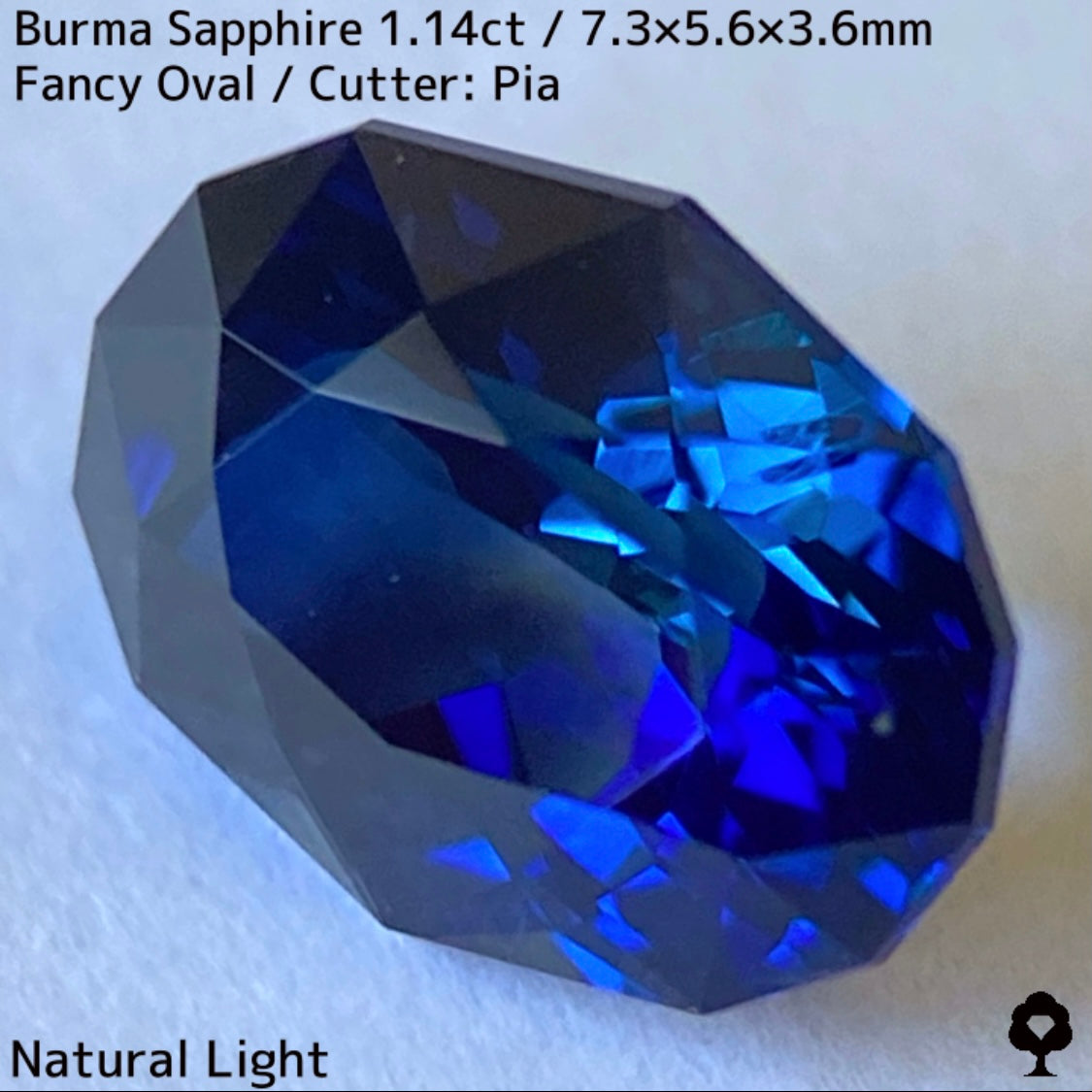 ビルマ産サファイア1.149ct★ロイヤル・コーン・ティールの3種のブルーが混ざり合うとてつもない美色