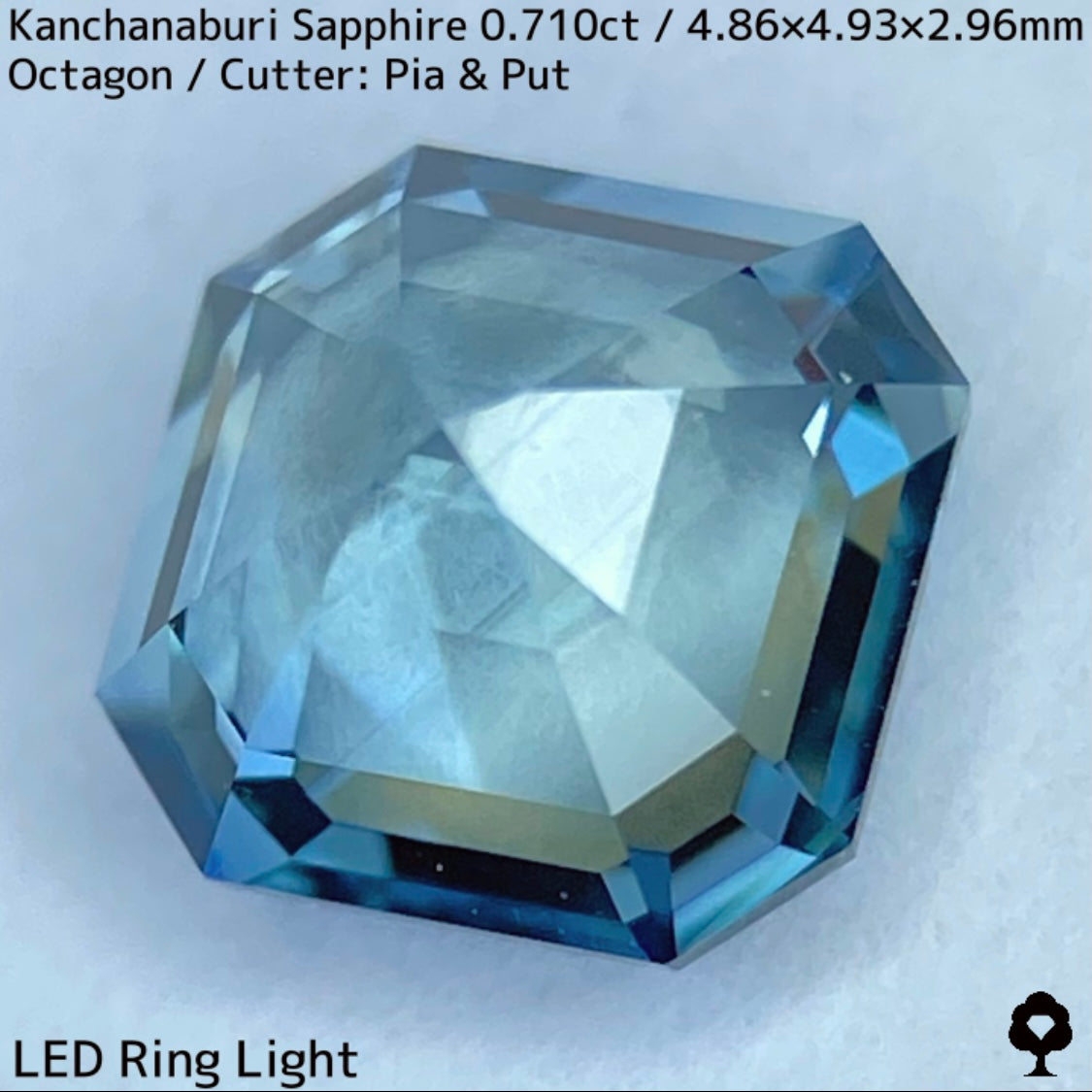 【ご当選者さま専用】カンチャナブリー産サファイア0.710ct★ライトカラーならではの凄まじいファイアー楽しめるシンプルオクタゴンの美結晶