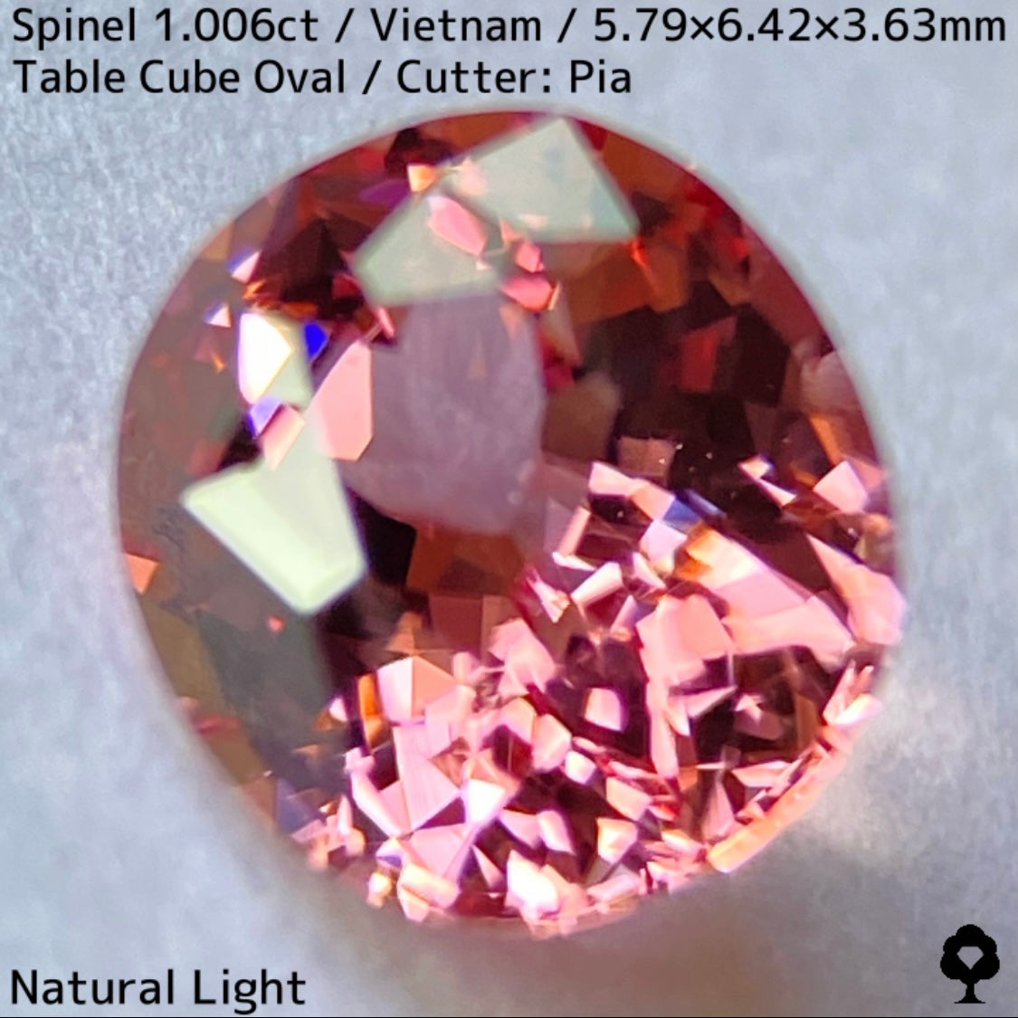 ベトナム産スピネル1.006ct★パパラチァカラーの見事な1ctアップ美結晶の煌めき止まらない