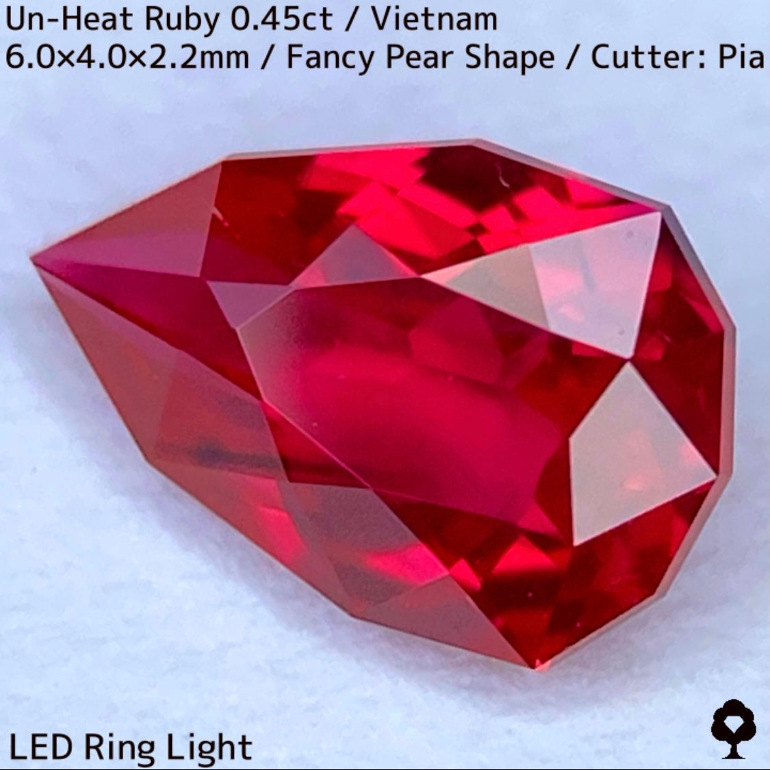 【ご当選者さま専用】ベトナム産非加熱ルビー0.45ct★強烈なネオンの煌めき放つ一級品質の超美色美結晶★コランダムフォーカスプライス