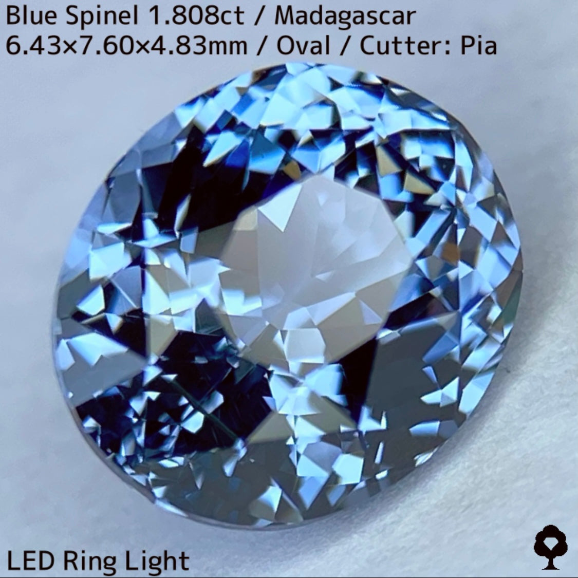 ブルースピネル1.808ct★爽やかで奥行きのあるブルーの煌めき溢れる絶品美結晶マダガスカル産