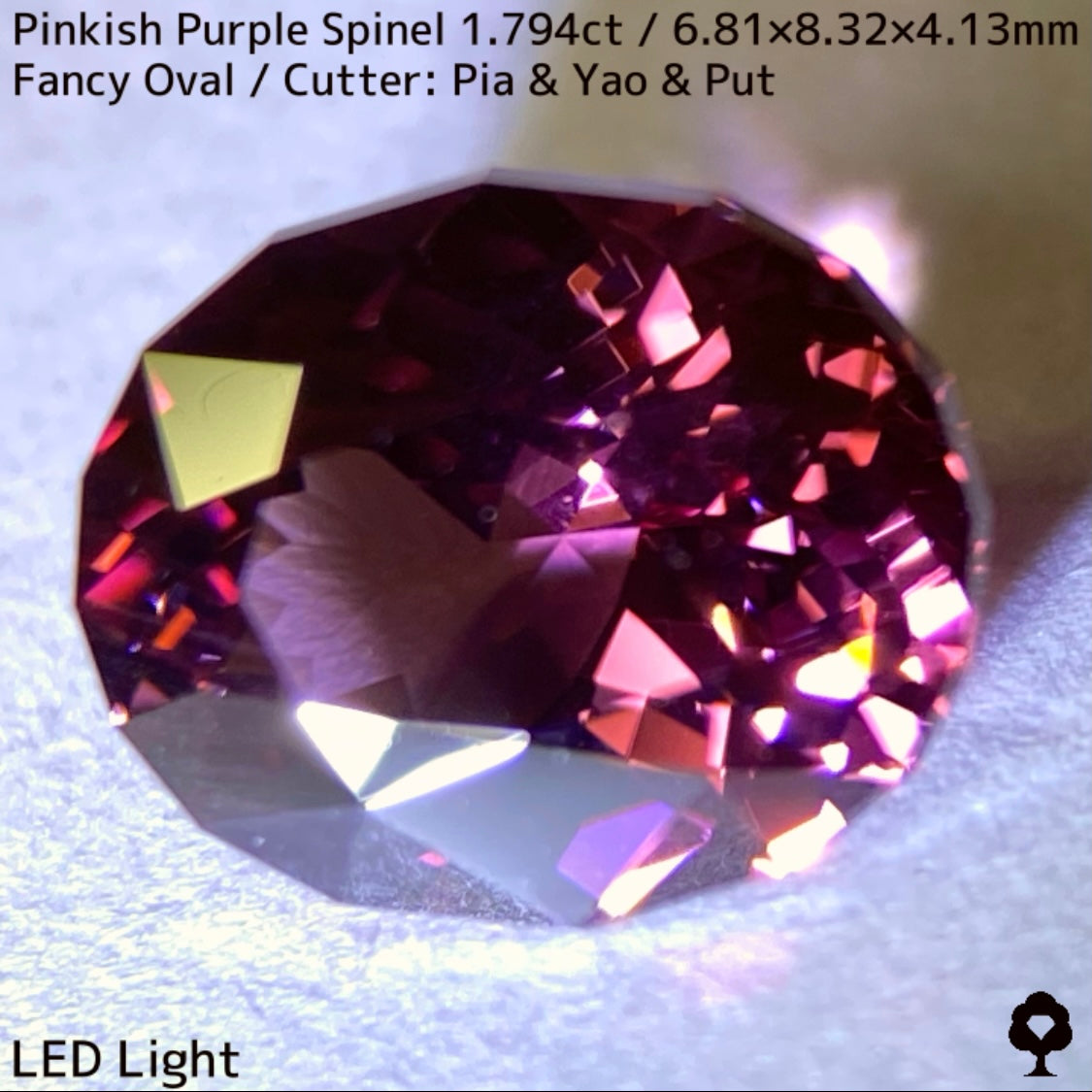 ビルマ産ピンキッシュパープルスピネル1.794ct★大人の雰囲気漂うピンクに彩るカラフルファイアー