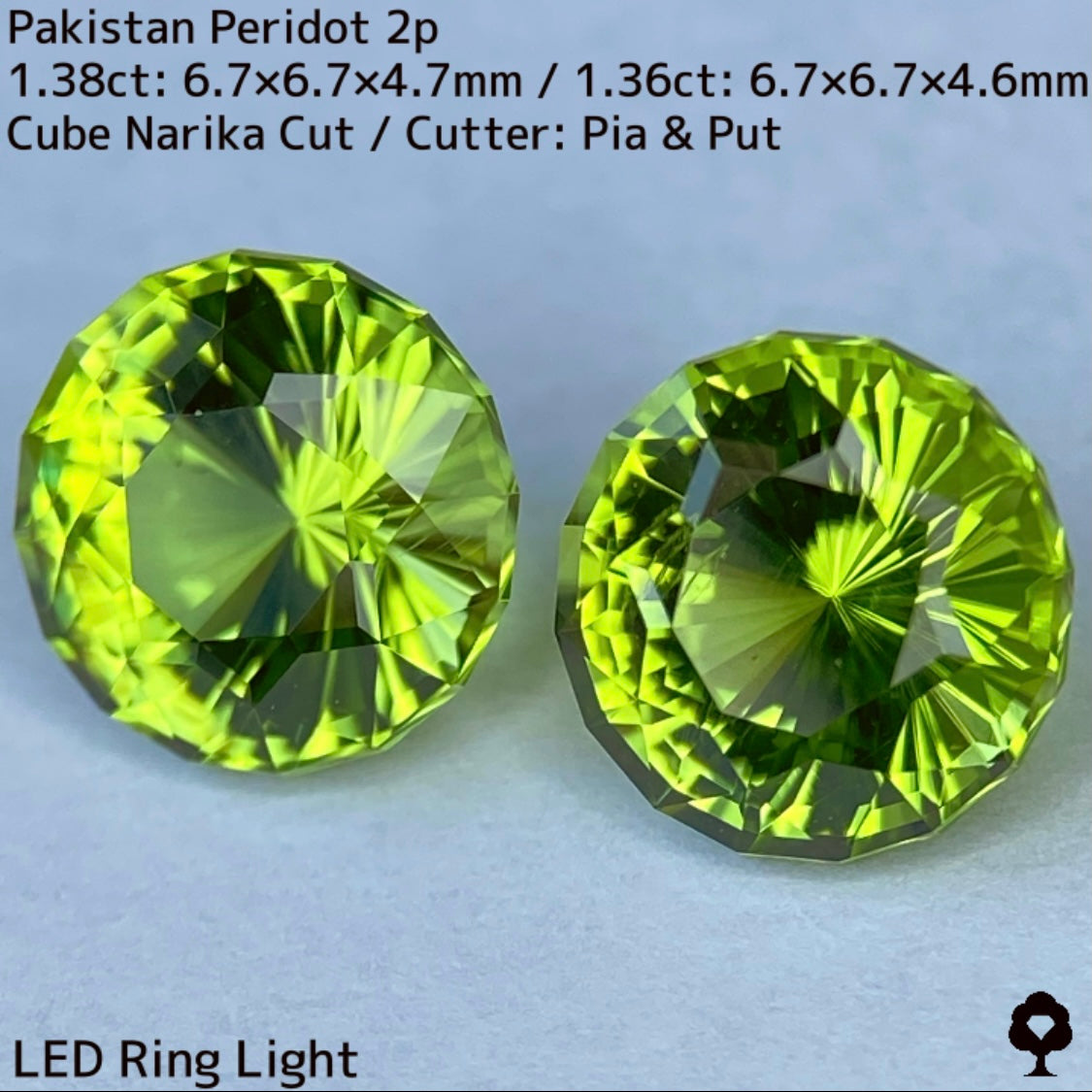 (R-0121-2) 『トップカラー』パキスタン産　ペリドット　5.438 ctパパラチャサファイア