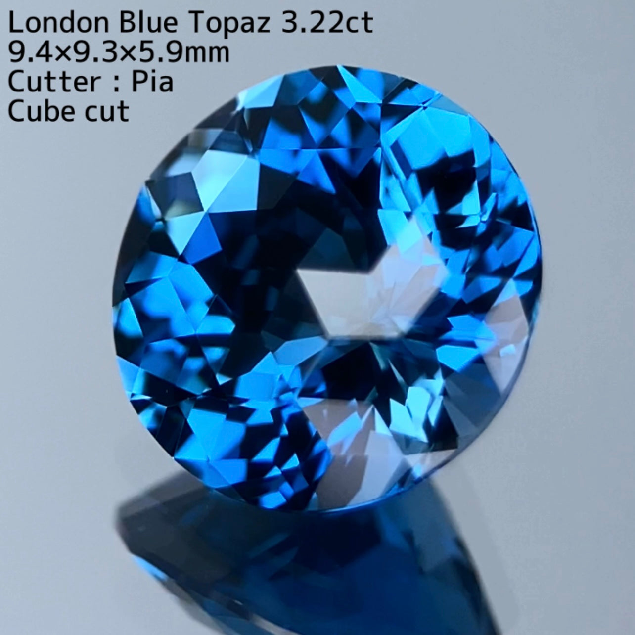 ★5ZBまでご利用可【Pia's Full Cube】ロンドンブルートパーズ 3.22ct