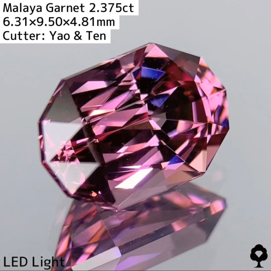新カットカプセルシザース!色、透明度、カットが揃った マラヤガーネット 2.375ct