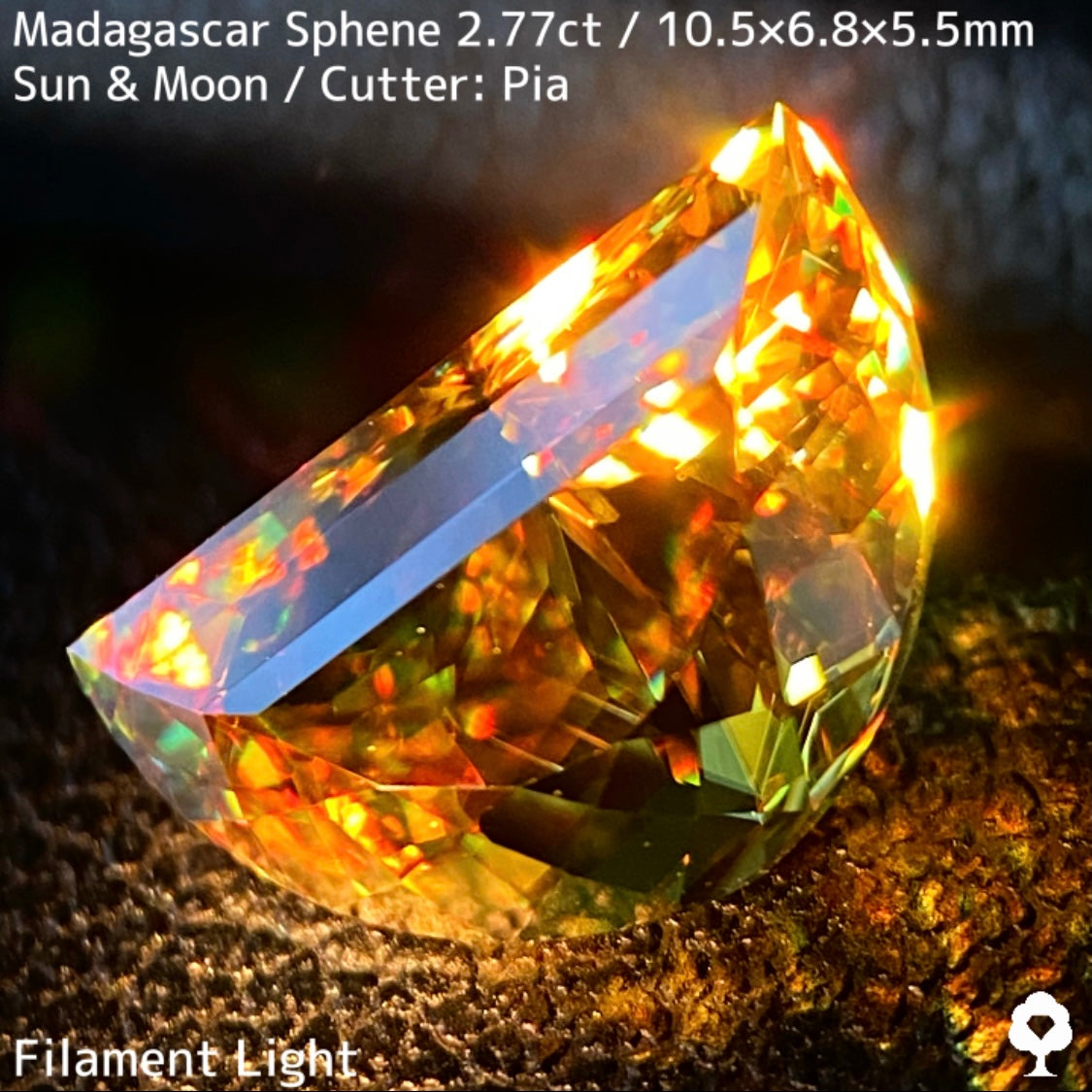 【お客さま専用】マダガスカルスフェーン2.780ct★致命的亀裂を取り去った太陽と月をイメージした煌めき凄まじい美結晶