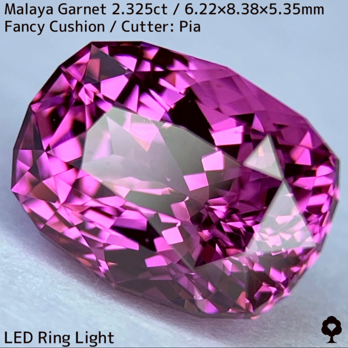 マラヤガーネット2.325ct★ハンパじゃない煌めきのスーパートップクオリティの美色美結晶