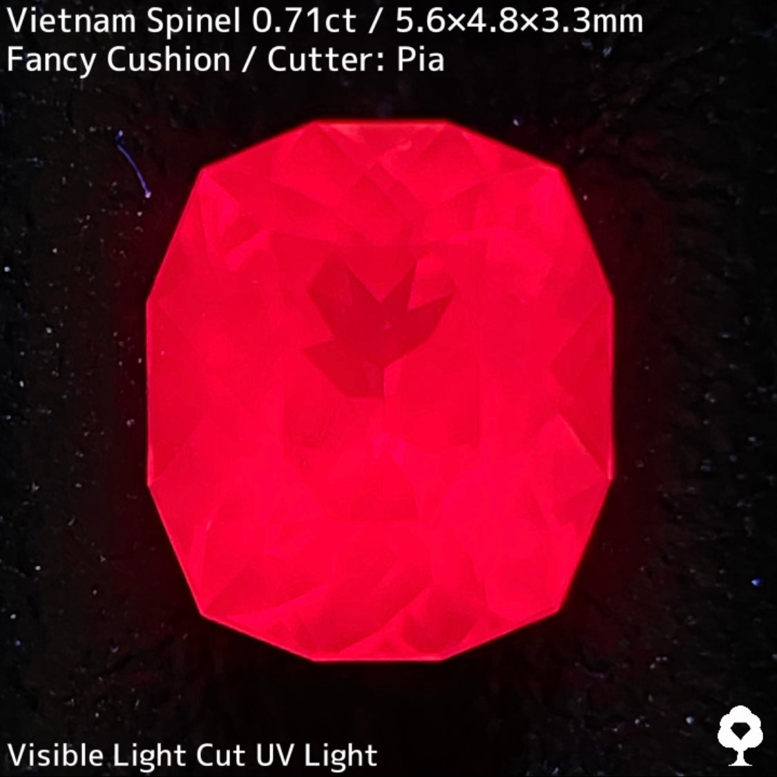 ベトナム産オレンジスピネル0.71ct★ピンクが混ざり合う華やかなオレンジの強い煌めき