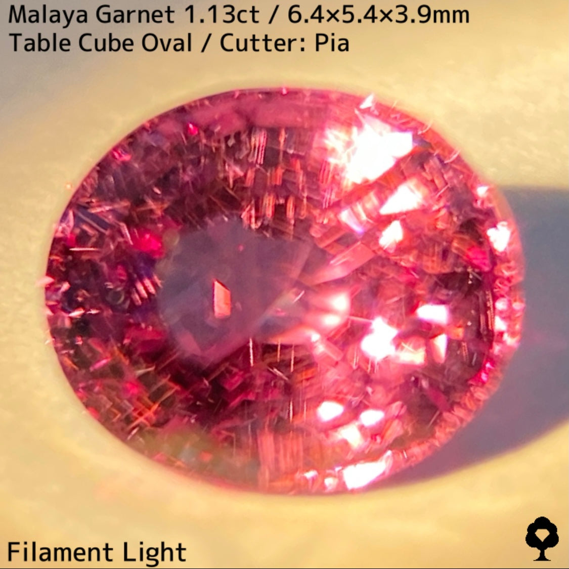 【ご当選者さま専用】マラヤガーネット1.13ct★光や時間によって変わる美ピンクの針インクル入り美結晶は煌きが止まらない